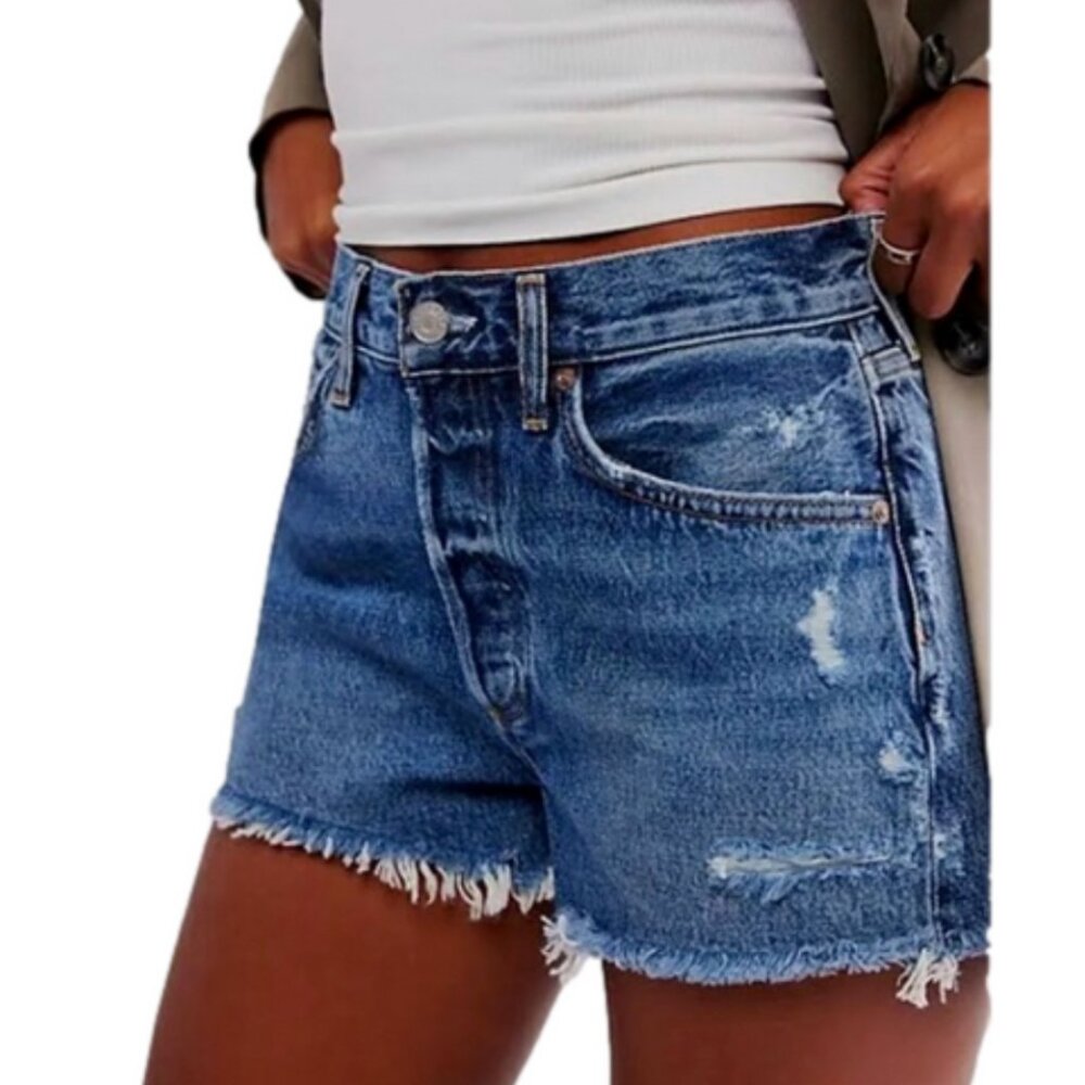 AGOLDE Parker Distressed Shorts Size 27